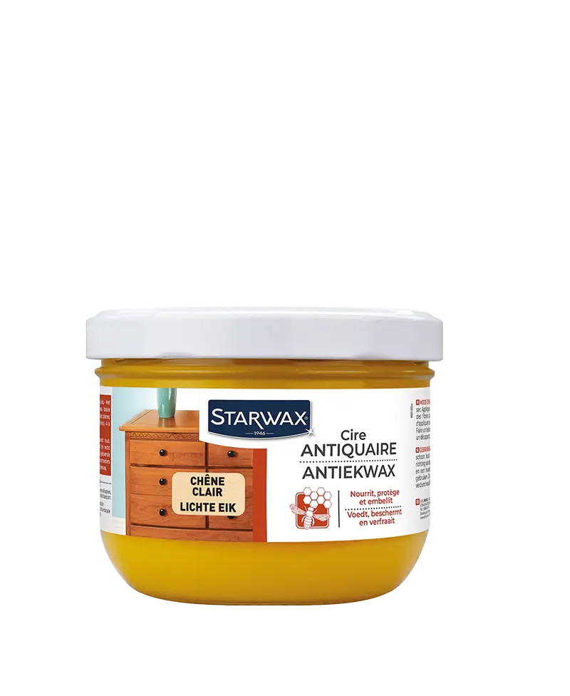 Starwax Cire antiquaire pate chêne clair 375ml 