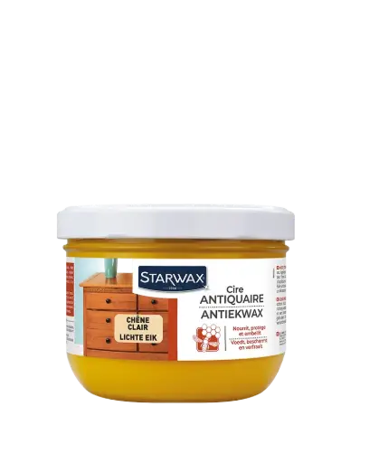 [40006] Starwax Cire antiquaire pate chêne clair 375ml 