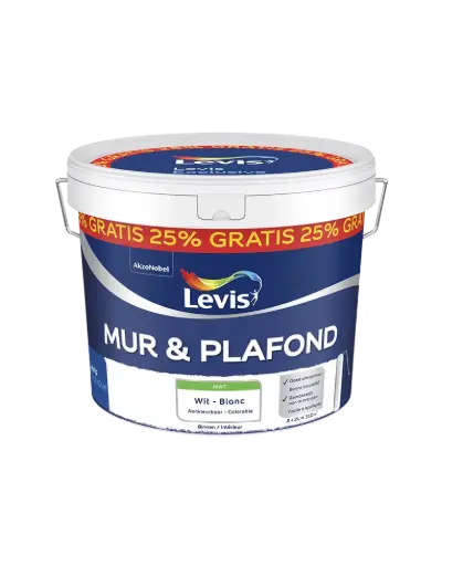 [LEVISMPM10] Levis Mur & Plafond Blanc MAT 10 L
