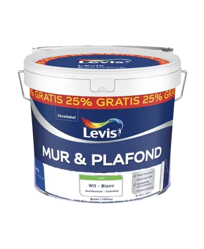 [LEVISMPM10] Levis Mur & Plafond Blanc MAT 10 L