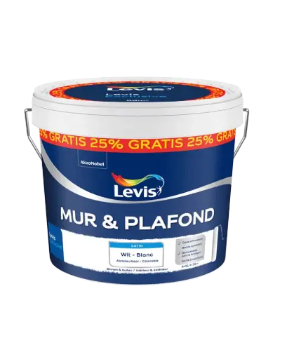 [26119] Levis Mur & Plafond Blanc Satin 10 L
