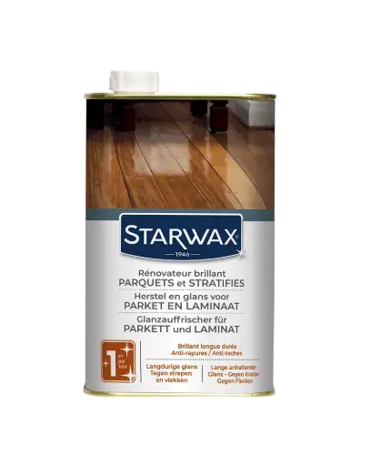 [40214] Starwax Rénovateur longue durée parquets vitrifies et stratifies 1L